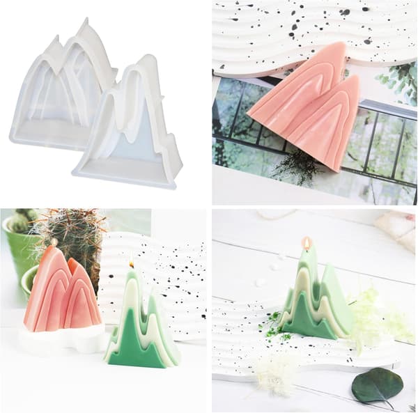 Creative Snow Mountain Candle Silicone Mold for Handmade Christmas Candle Making - Unique DIY Crafting Tool