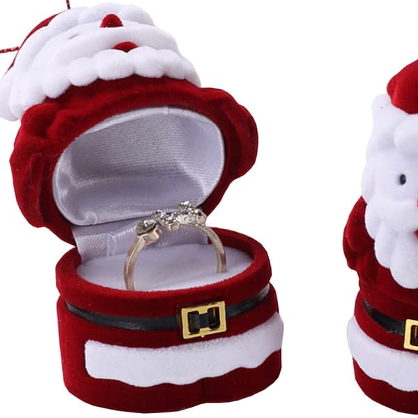 1 st Jultomte ringbox smyckeskrin julklappslåda