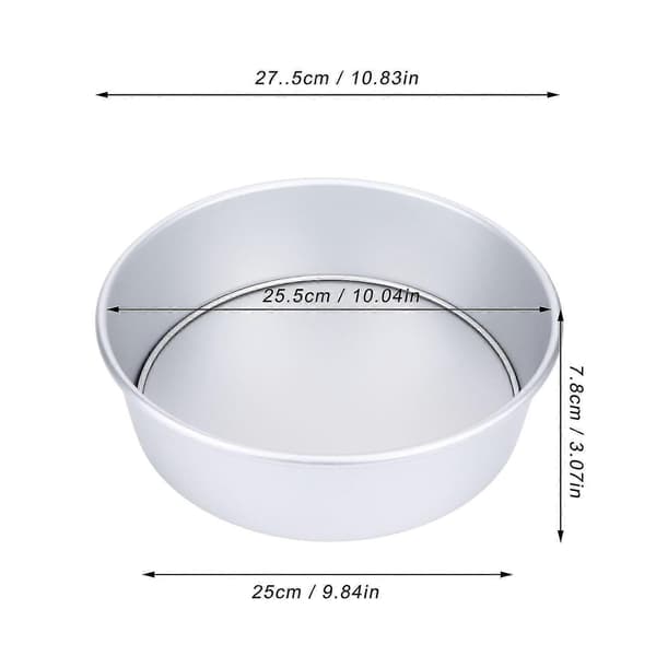 10 inch Round Cake Pan Anodized Aluminum Cake Molds with Removable Bottom Baking Pan for Wedding Birthday Party