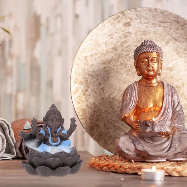 Røkelsesholder Ganesh Lilla Sand Aromaterapiovn Elegant Delikat Lett Røkelseskar Pynt