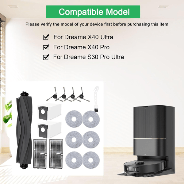 Tilbehør til Dreame X40 Ultra Complete / X40 Pro / S30 Pro Ultra