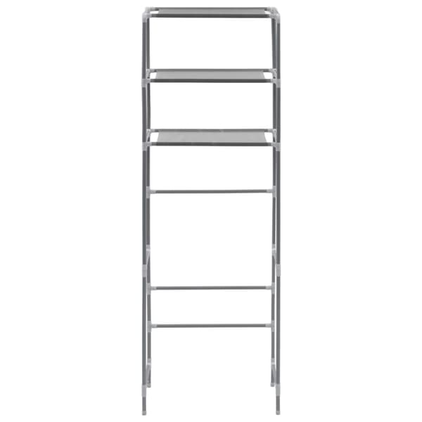 vidaXL Toilethylde med 3 hylder Sølv 53x28x169 cm sølv Sølv silver Silver
