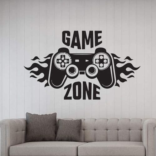 Väggdekaler för barnrum Heminredning Spelyta Gamer Konstdekal Wa
