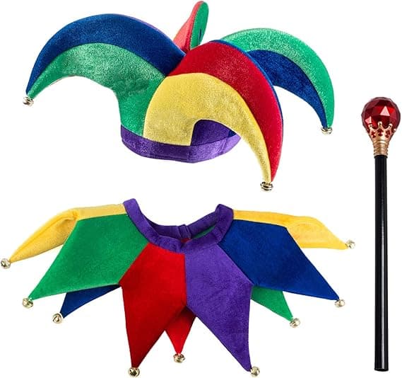 Jester Costume - Hat - Jester Clown Costume - King's Jester_tfrf