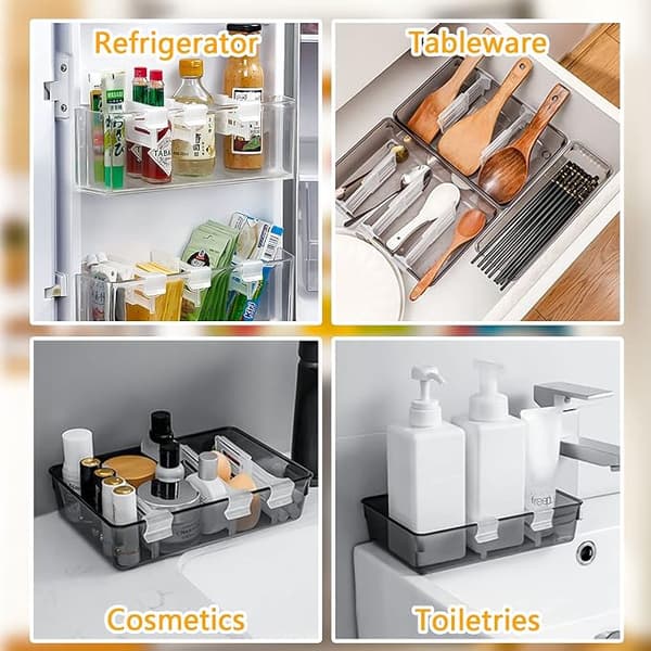 8 Pieces Refrigerator Divider Kitchen Refrigerator Divider Refrigerator Space Divider Compatible with Kitchen and Home Items