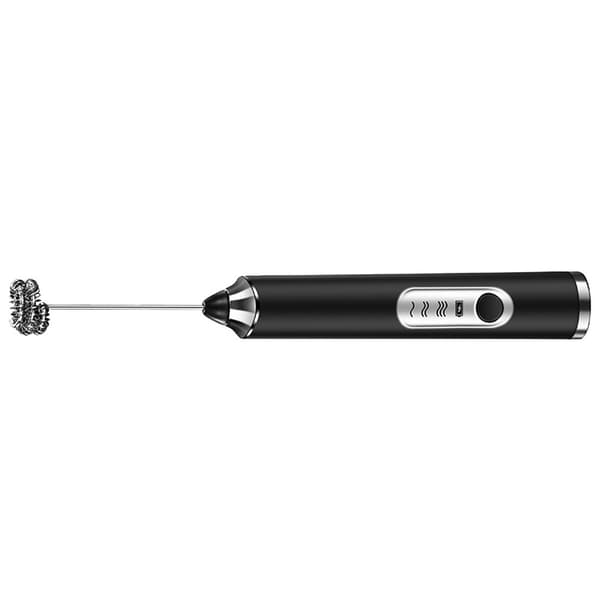 Cordless Handheld Electric Egg Beater, Milk Frother for Coffee, Baking, Kitchen, Black