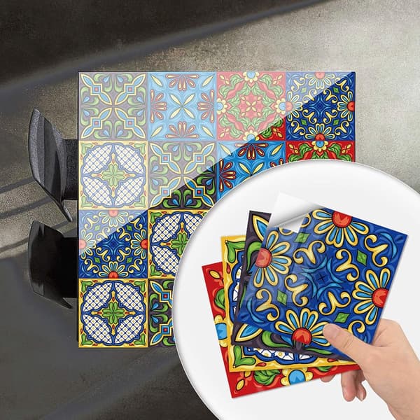 20 pcs - Tile Decor Kitchen Bathroom Mosaic Style PVC Waterproof Wall Sticker Self-Adhesive for Kitchen, x cm_yu