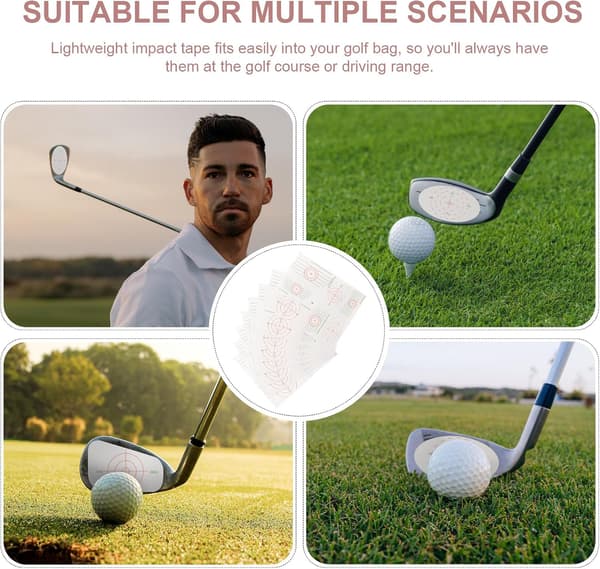 Golf Impact Tape 7-i-56 itseliimautuva arkki mailan lyöntipinnan analysointiin