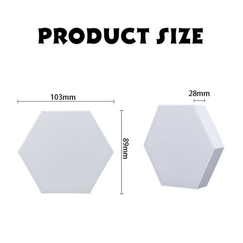 6-pack Hexagonala Vägglampor med Fjärrkontroll, Smart Touch Modulär LED-lampa