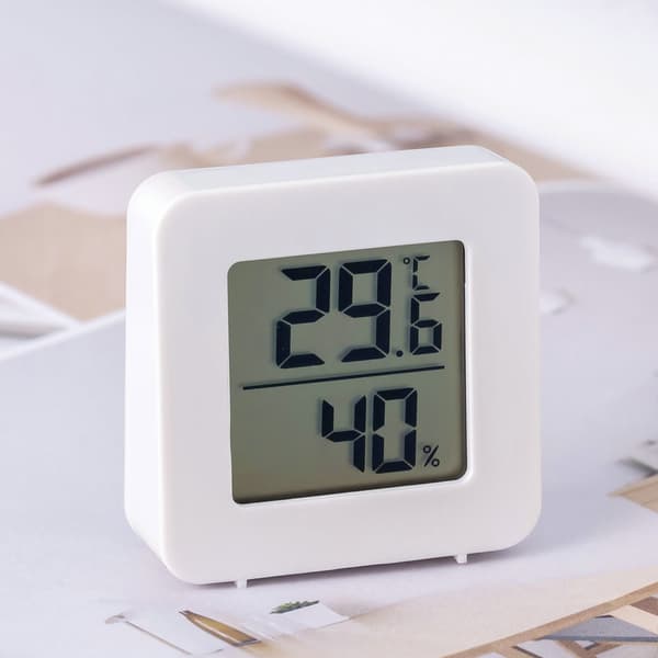 Hygrometer och Termometer - Mäter luftfuktighet och temperatur Vit