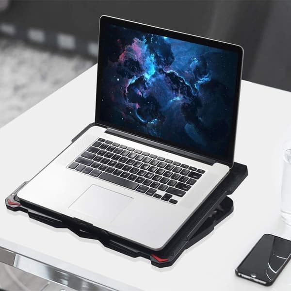 C5 Gaming Laptop Cooler Kylplatta, Laptop Fläkt Kylställ, 5 fläktar