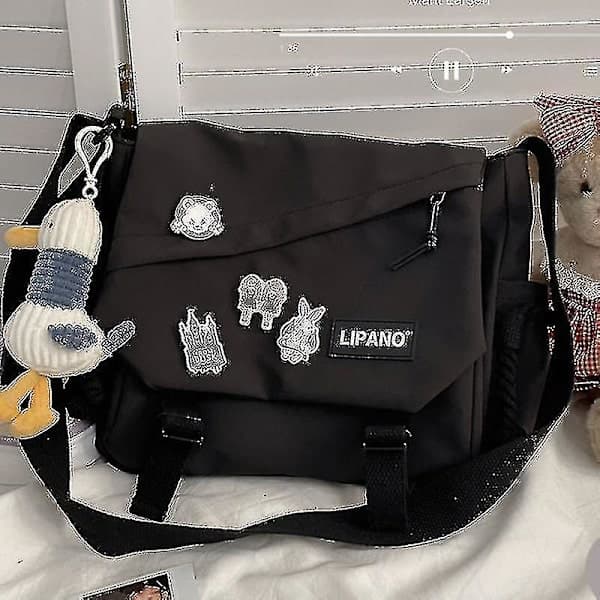 Retro Crossbody Bag Men Large Capacity Lightweight Shoulder Bag Adjustable Shoulder Strap