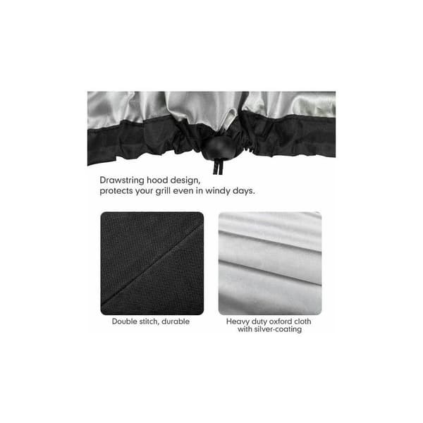 Rectangular Grill Cover for Camping L-170 × 61 × 117 CM BhasBBQ Protective Cover, Durable 210D, Dustproof, UV-Resistant