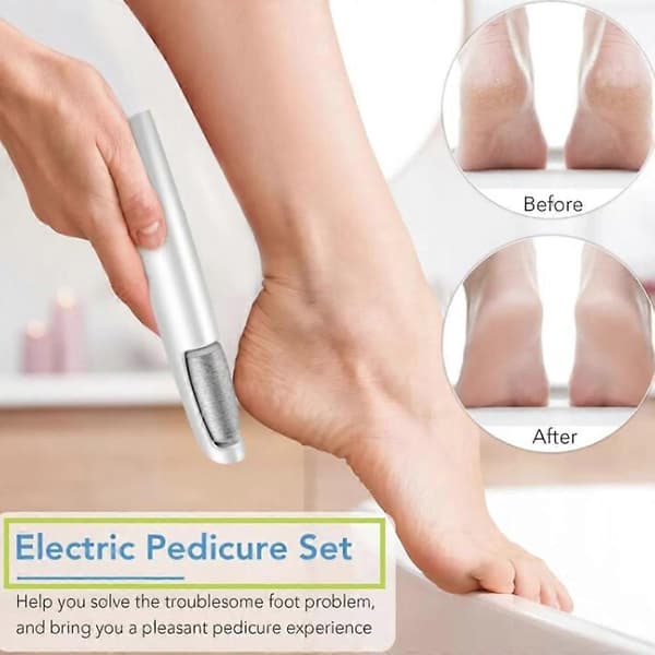 Electric Foot Callus Remover, Electronic Tool File, Professional Pedicure Kit Red Red