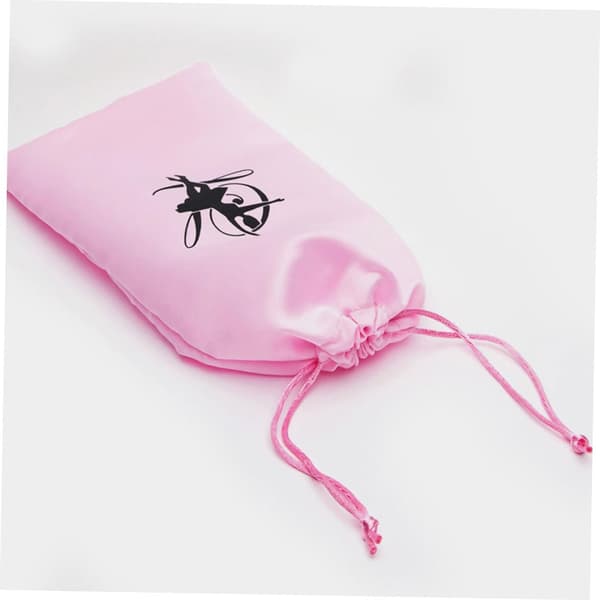 4 pcs satin drawstring ballet shoe bag large capacity foldable protective storage bag elegant pink