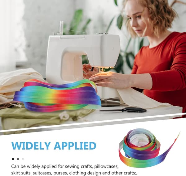 Regnbue nylon spiral lynlås 5 yards lang farverig gradient lynlås til skrædder og syhåndværk