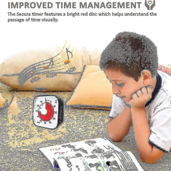 Visual Countdown Timer, Large Classroom Timer For Kids And Adults, Durable Mechanical Kitchen Timer Clock-hy