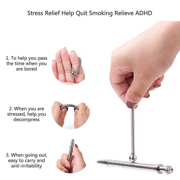 Fidget Pen Stress Relief Metal Spinner Stylus Magnetisk til Think Ink Legetøj Deform