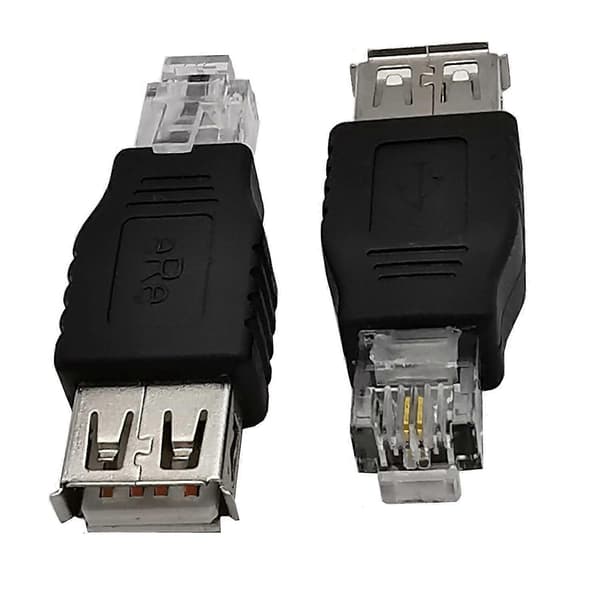 JUNSUNMAY USB A Hun til RJ11 6P2C Adapter Mini Konverter (IKKE til RJ9 Håndsæt Port)