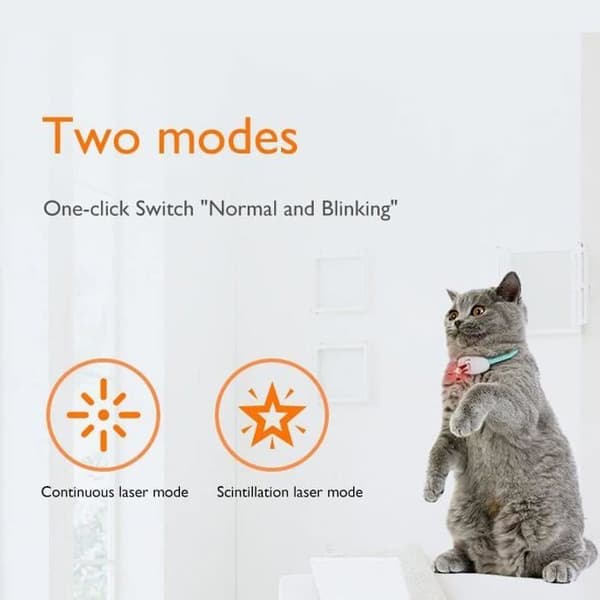 Laser Pointer Cat Collar - Portable Automatic Laser Light Cat Toy, USB Rechargeable Interactive Collar