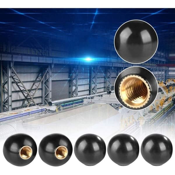 Bakelite Ball Lever Knobs, 5 Pieces, 20mm Ball Diameter, M6 Female Thread, Universal Replacement for Machine Tools