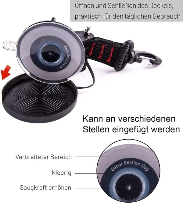 Suction Cup Anchor - Hooks, Car Mounting Hook, Camping Tarp, Tent Hanging Hook - Super Strong Suction - for Awning, Tent, RV