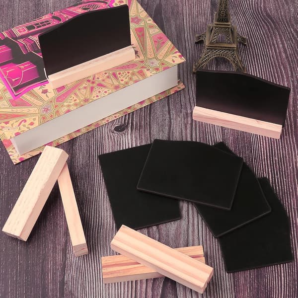 4-pack mini blackboard (arch), kitchen notes blackboard with stand 10x7.6cm small blackboard information tabletop for information signs