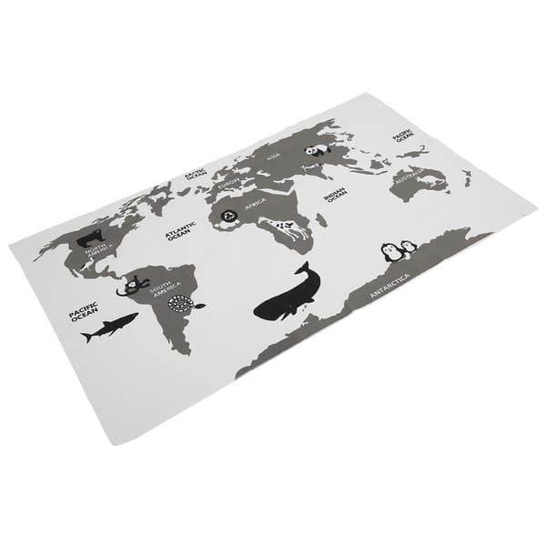 World Map Pattern Baby Play Mat Soft Kids Infant Crawling Mat Home Decor World Map