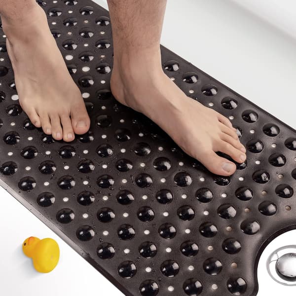 Non-Slip Bath Mat for Bathtub, 100 x 40 cm Extra Long Shower Mat Anti