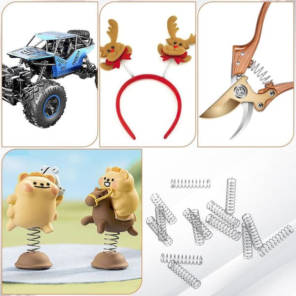 Stainless Steel Compression Spring, Small Spring, 24 Sizes of Compression Springs, 6 Different Elasticities