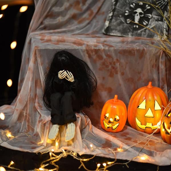 Halloween Shaking Crying Ghost Doll Voice Control Ghost Props Halloween Party Decorations Haunted House Props
