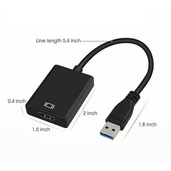 USB 3.0 til HDMI-hun-konverter driverfri HD-adapterkabel til bærbar pc-projektor HDTV-kabel