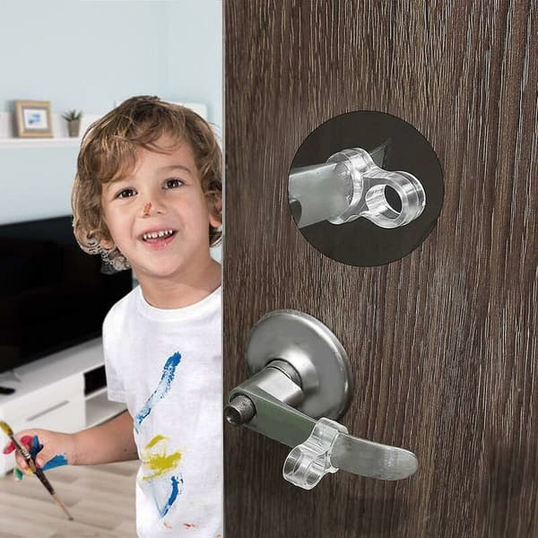 6 stk. dørstoppere for PVC-håndtak / liten silikon dørstopper / dørstopper giftfri transparent