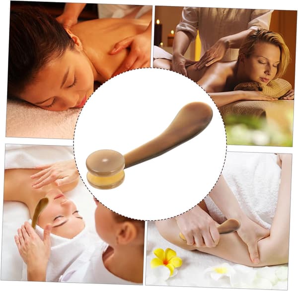 2st bärbar skrapbräda oxhorn massagerulle multifunktionell massagerulle