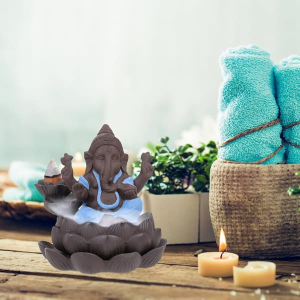 Røkelsesholder Ganesh Lilla Sand Aromaterapiovn Elegant Delikat Lett Røkelseskar Pynt