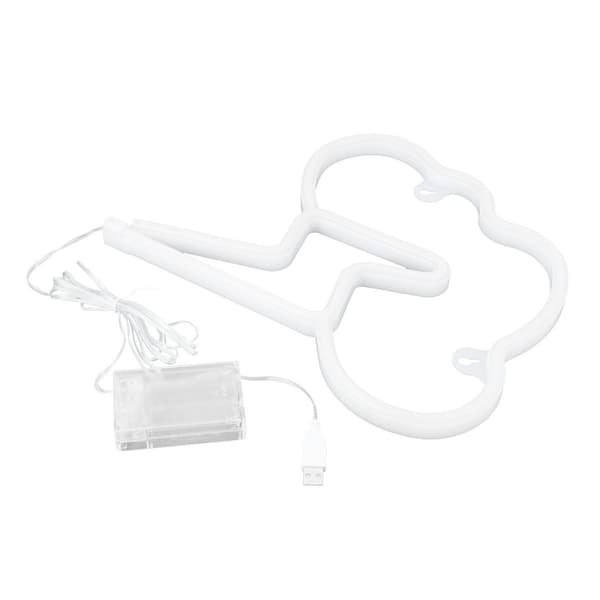 LED-neonkyltti, 2-värinen LED-neonvalo, paristo tai USB KLB