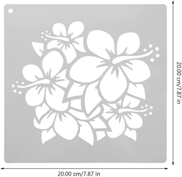 16 st blom- och växtschabloner för målning DIY väggkonst ritmallar tropiska blommiga bladmönster