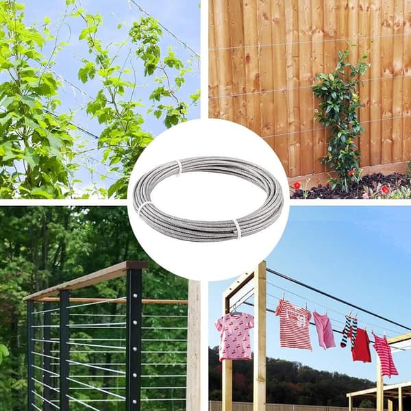 Stålwire 3mm rustfritt ståltråd 3mm belagt, rustfritt ståltrådsett