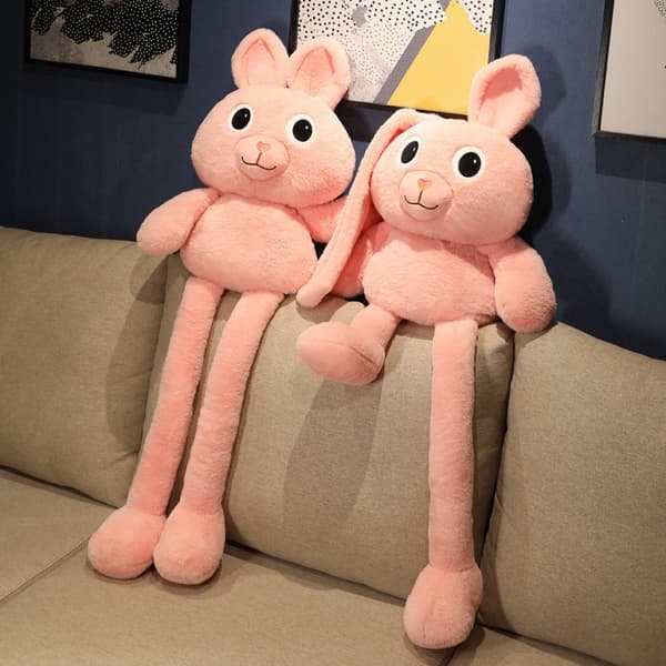 Popular 60cm Rabbit Doll with Pullable Ears, Plush Toy for Girls