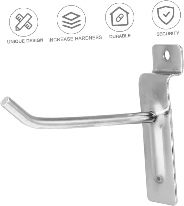 10 pcs Slatwall Hooks Iron Slat Wall Hanging Hooks Store for Wall Panel