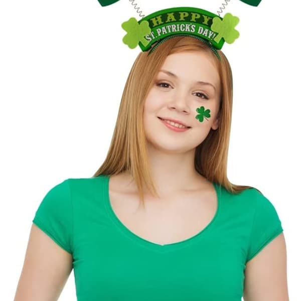 Pannebånd til St. Patrick's Day-dekorasjon med 6 stykker irske grønne hodeplagg KLB