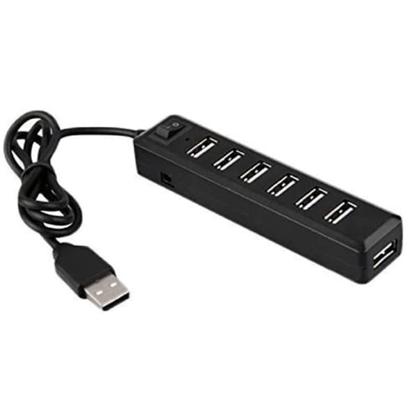 7-ports USB-hub med højhastighedsudvidelse til PS3, Xbox, Wii, PC, MAC, bærbar computer, notesbog, Mac Book, NetBook, tablet, fane