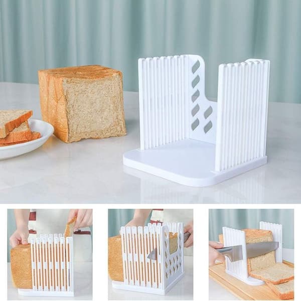 Bread Slicer, Rust Slice, Foldable and with Adjustable Thickness