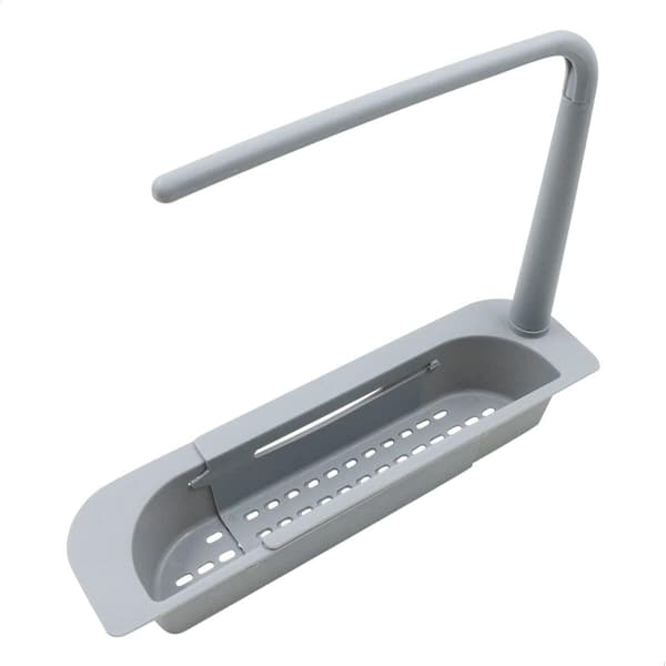 Telescopic Sink Storage Rack, Adjustable Sink Organizer with Detachable Towel Bar, Multifunctional Kitchen Countertop Accessories for Efficiency