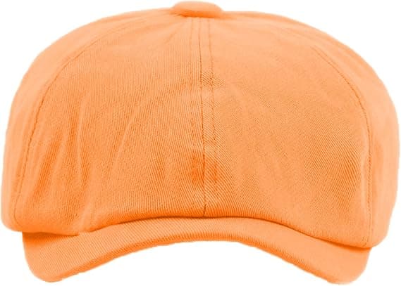 Newsboy 8-panels Cabbie-caps for kvinner og menn, bomull, brem, alpelue
