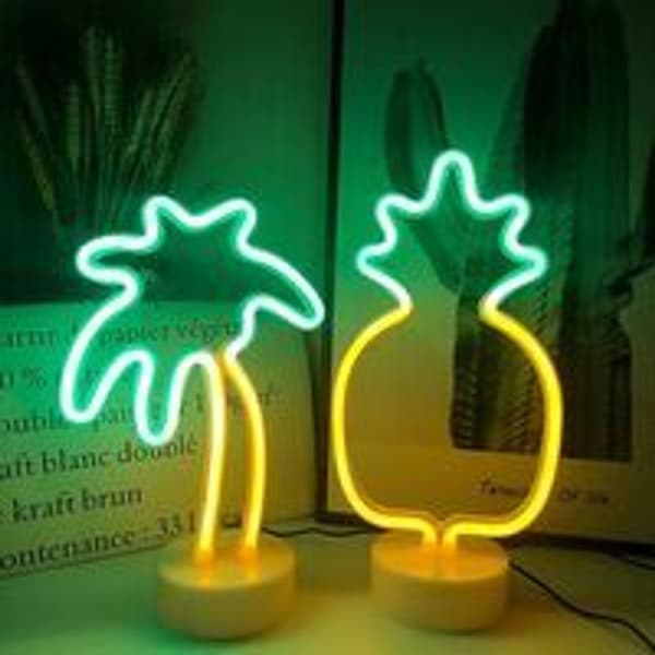 Palm Tree Neon Light with LED Base, Battery or USB KLB