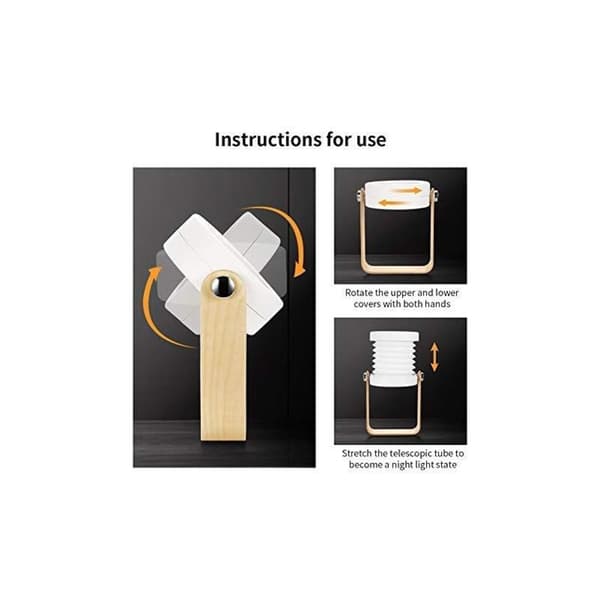 Dimmable bedside lamp with touch function, portable bedside lamp for bedside table with portable night light, safe night light, AAFGVC
