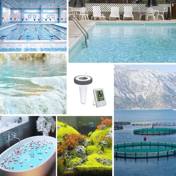 Electronic Water Temperature Thermometer with Digital Receiver, LCD Display for Aquarium/Spa/EFish Tank
