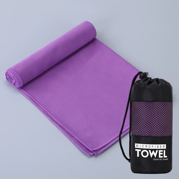 2 st Mikrofiber Badlakan Stort Set (76x152cm Handduk + 80x40cm Liten Handduk)