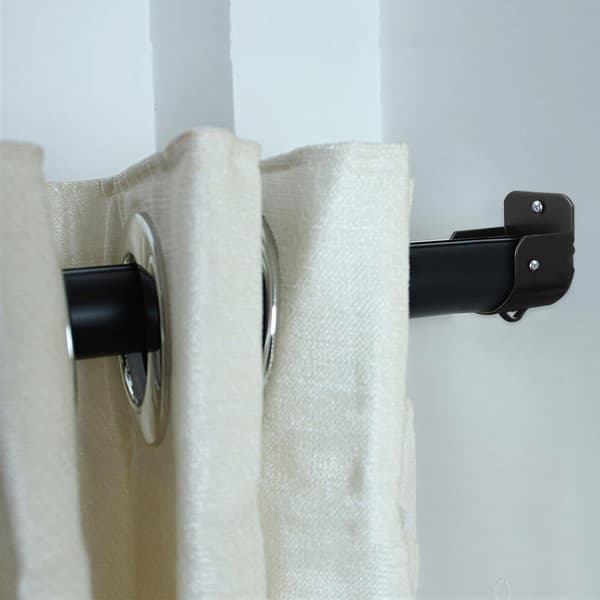 4pcs Wardrobe Rod Flange Sockets Shower Curtain Rod Bracket Iron Solid Color Design Classic Reliable Easy to Install